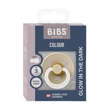 Пустышка латексная BIBS Colour Size 3 (18-36 мес) Vanilla GLOW 1 шт