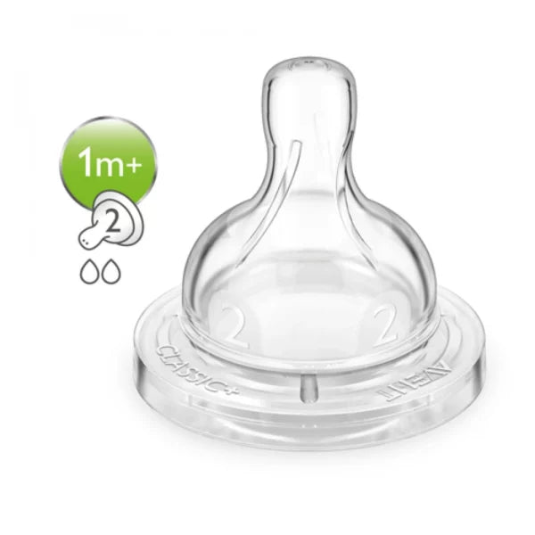 Соска Philips Avent Антиколик медленный поток 1м+ 2 шт