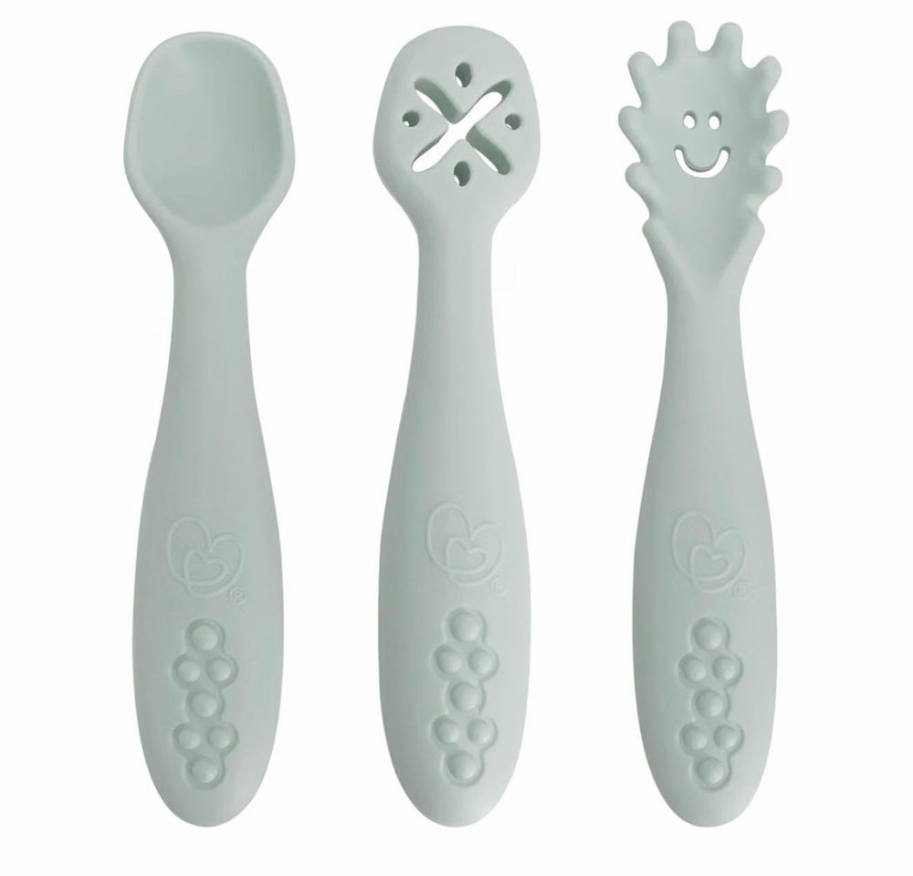 Dreambaby Scoop Mash Twist silikon qoshiqlar, 3 dona
