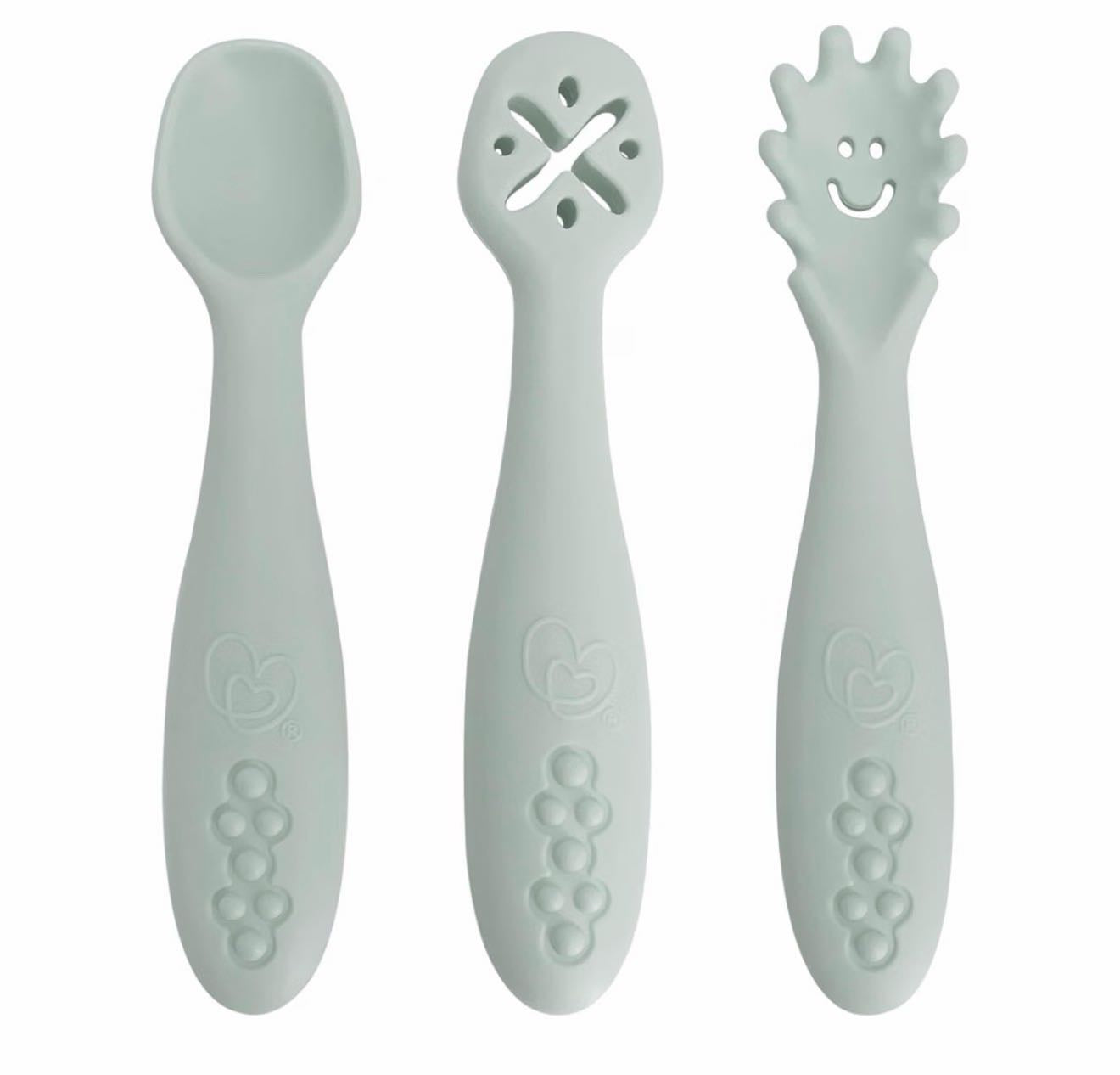 Dreambaby Scoop Mash Twist silikon qoshiqlar, 3 dona