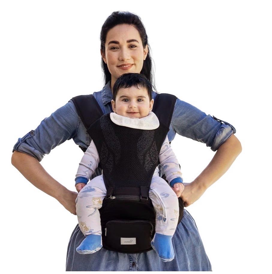 Grownsy 3D Knit ergo-ryukzak, hipseat, 3,2–22,7 kg, qora
