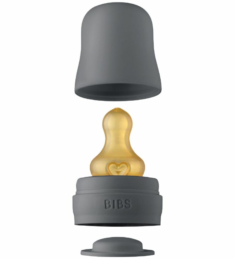 Набор аксессуаров BIBS Bottle Kit латексная соска серый для бутылочки