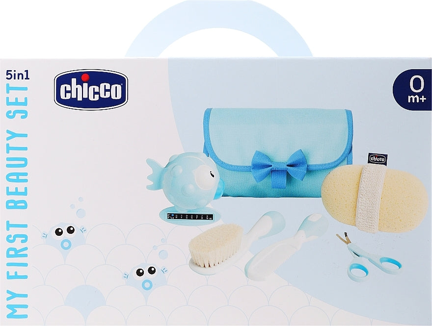 Chicco Sponge Bag набор для ванны синий с губкой