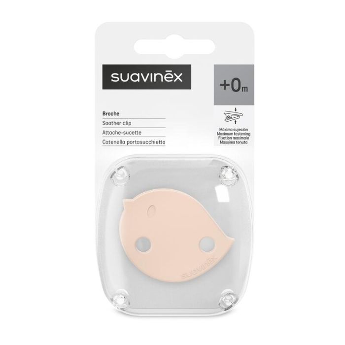 Держатель для пустышки Suavinex Birdies клипса розовый