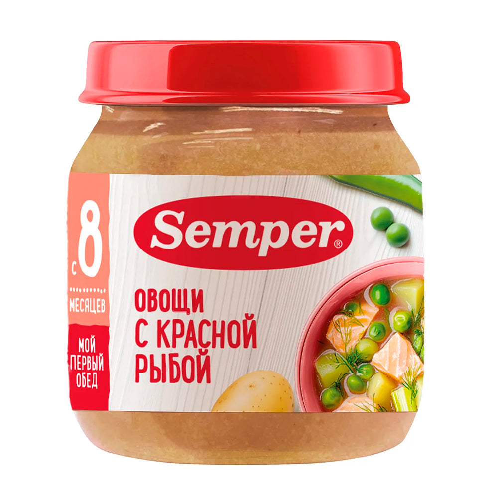 Semper Овощи с красной рыбой 100 г, с 8 месяцев