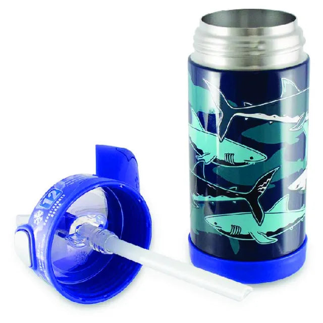 Thermos 335 мл Акула стальной детский термос с рисунком