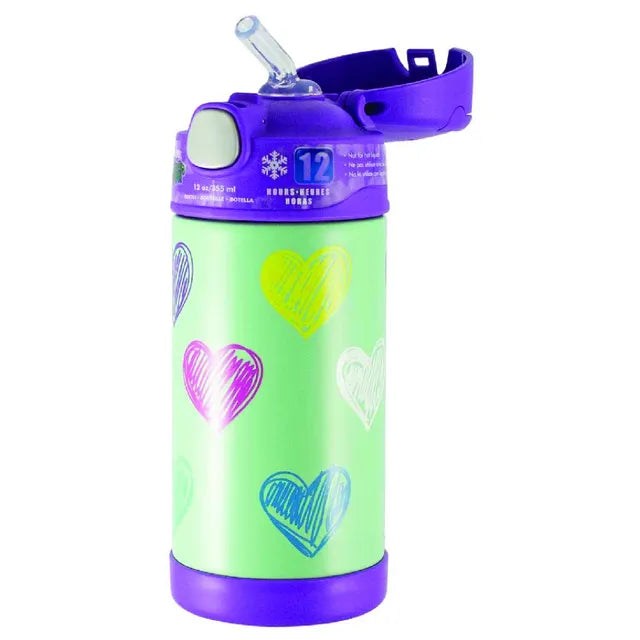 Thermos вакуумный 355 мл стальной с дизайном для детей