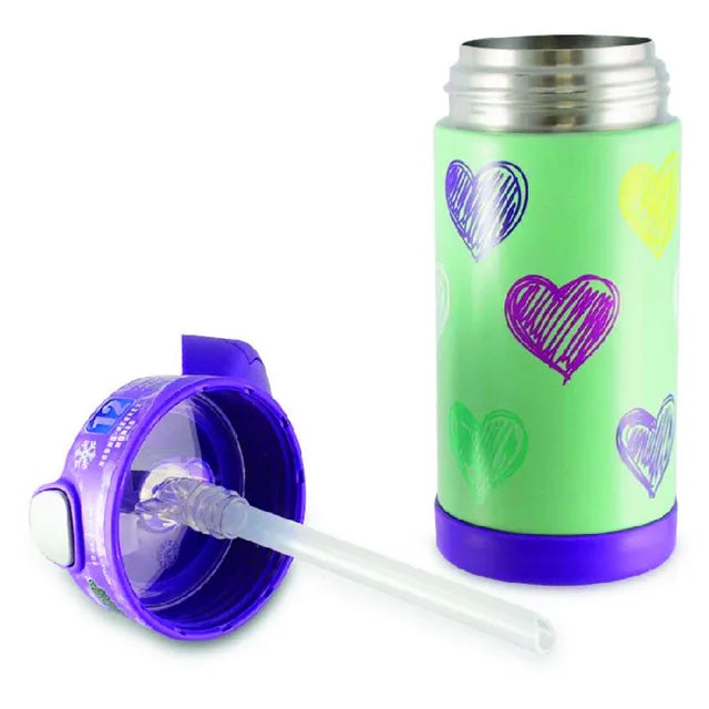 Thermos вакуумный 355 мл стальной с дизайном для детей