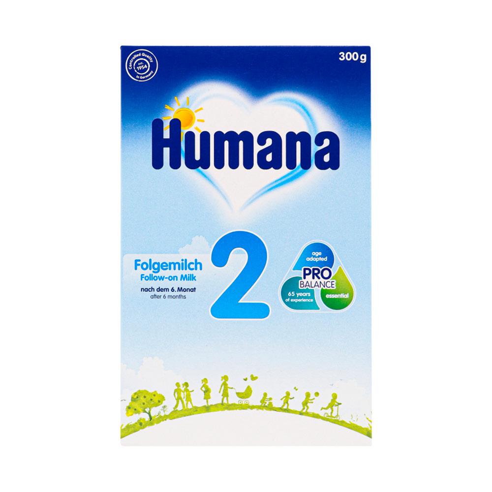 Humana 2, молочная смесь с пребиотиками, 300 г (6-12 месяцев)