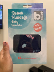 Bi baby Пелёнка для пеленания. Тёмно-синий с рисунком конфет (0–3 мес)