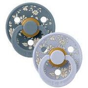 BIBS x Liberty Pacifier Colour 2 PACK Capel Latex Size 2 Dusty Blue Mix