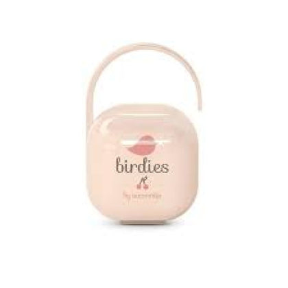 Футляр для пустышки Suavinex Birdies розовый с защитой от загрязнений