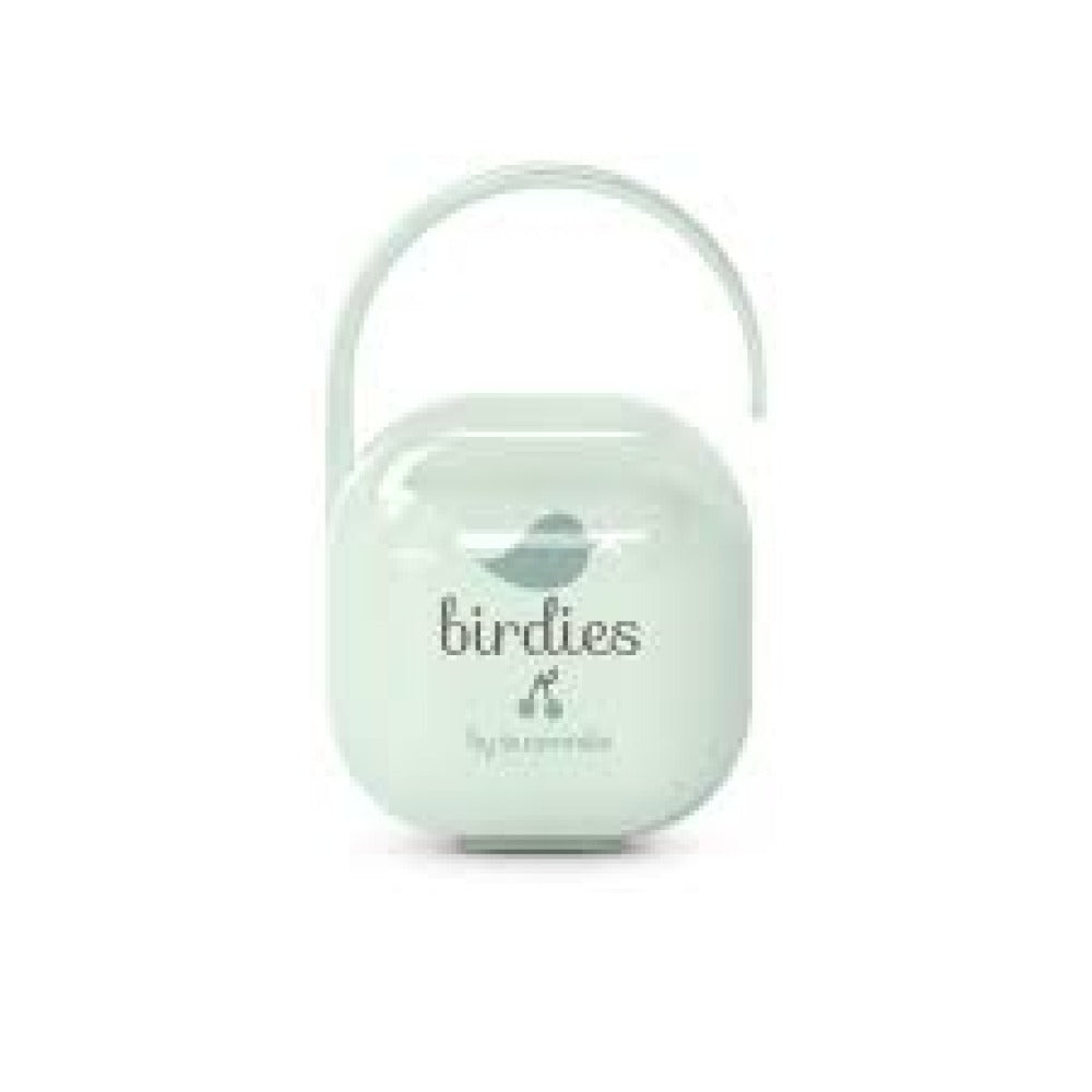 Футляр для пустышки Suavinex Birdies зеленый с защелкой