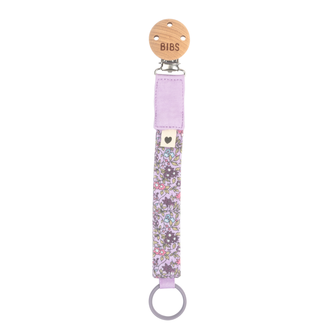 Комплект BIBS x Liberty нагрудник и держатель Chamomile Lawn Violet Sky