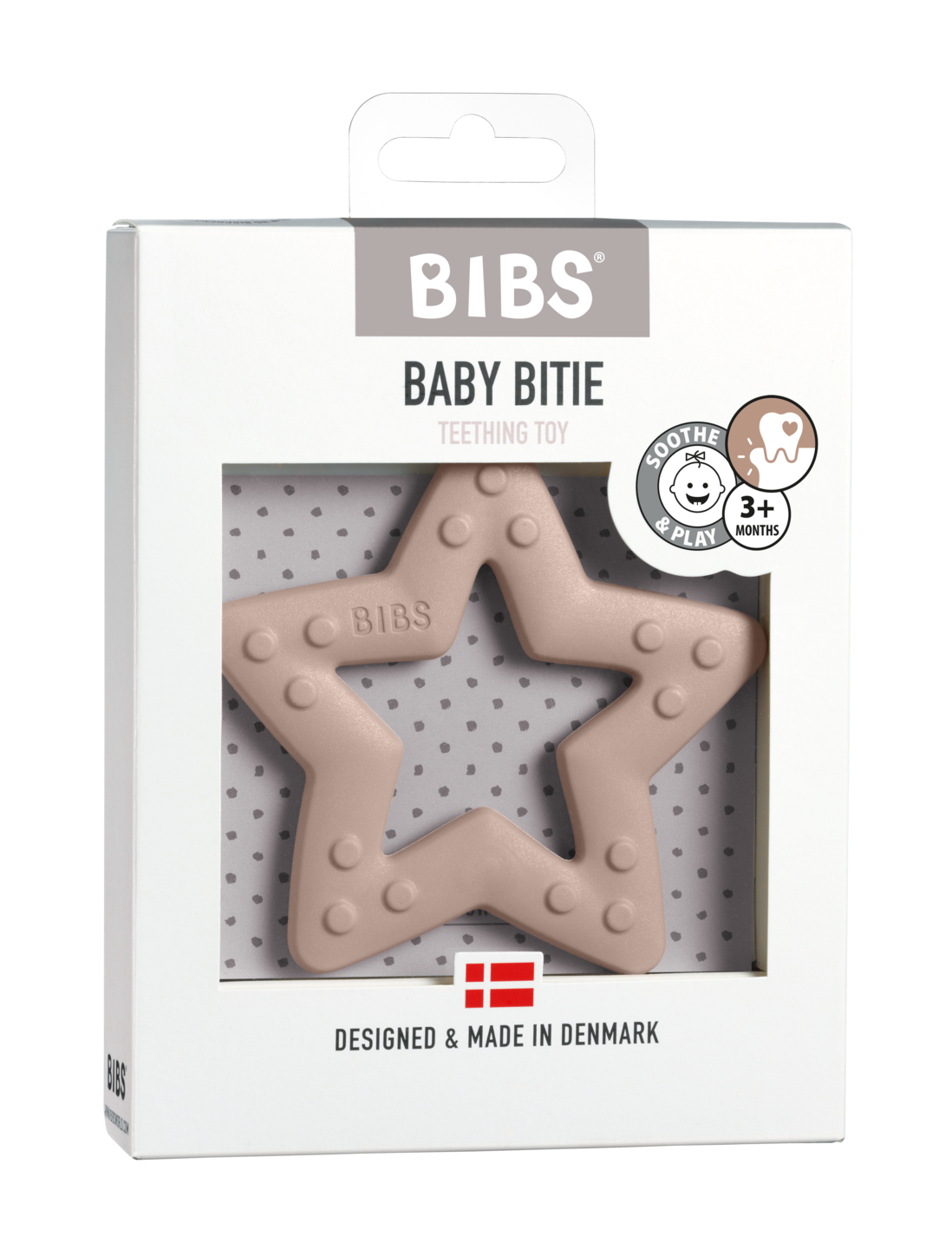 Прорезыватель BIBS Baby Bitie Star Blush силиконовый для младенцев