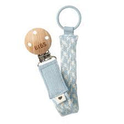 Держатель для пустышки BIBS Pacifier Clip Braided голубой плетёный 0+