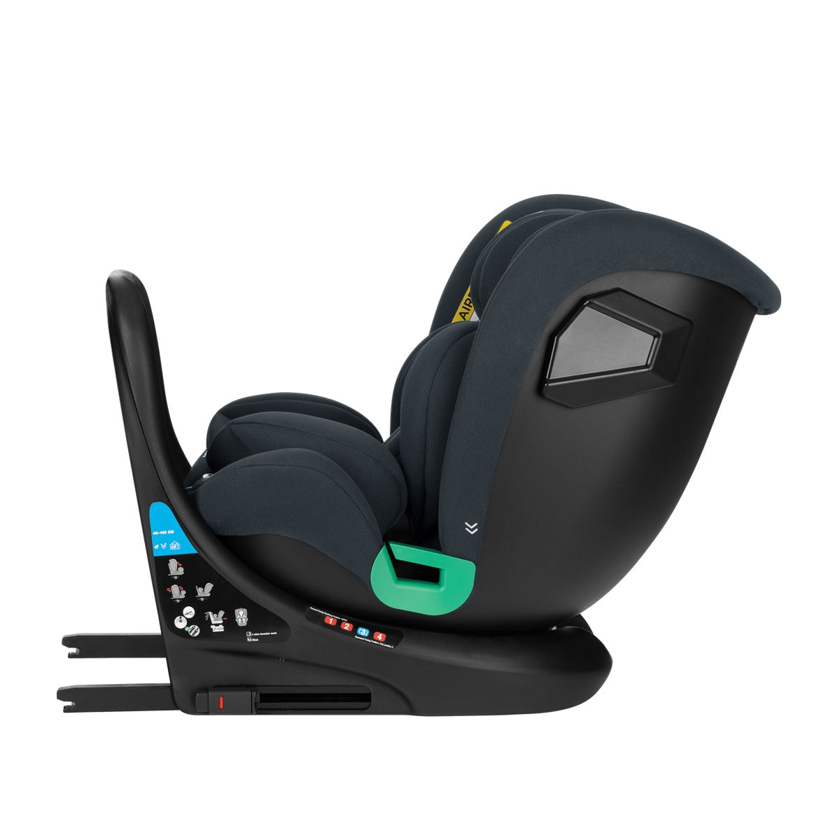 Автокресло Kikkaboo i-Roll i-Size 360° чёрное 0-105 см ISOFIX