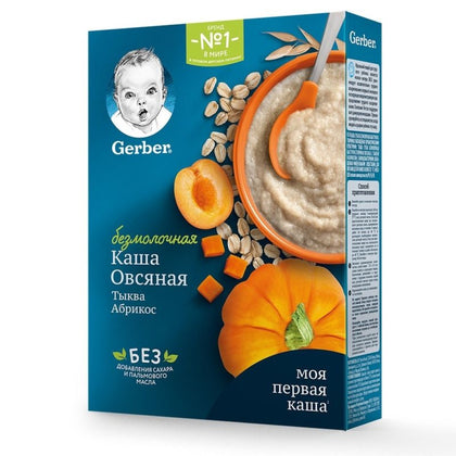 Каша Gerber овсяная тыква-абрикос, от 4 мес, 180 г
