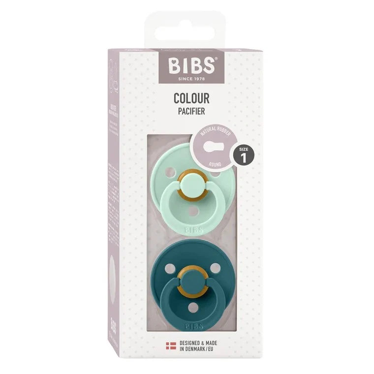 Пустышка BIBS Colour латексная Nordic Mint 0-6 месяцев, 1 шт