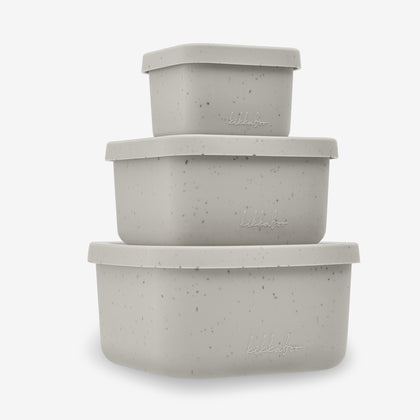 KikkaBoo Platinum silikon konteynerlar to'plami, 150/400/600 ml
