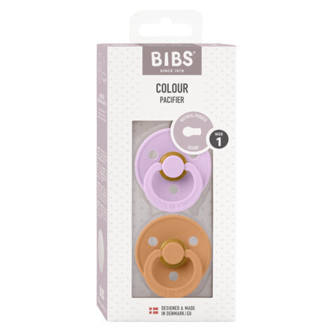 Пустышка BIBS Colour латексная Size 2 Violet Sky Pumpkin 6-18 месяцев