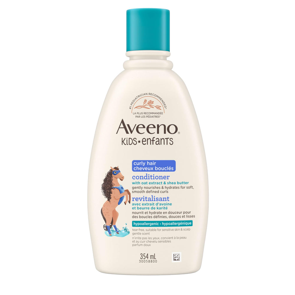 Aveeno Kids jingalak va jingalak sochlar uchun yuvilmaydigan konditsioner 236 ml