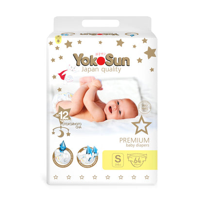 YokoSun Premium tagliklar S (3-6 kg), 64 dona