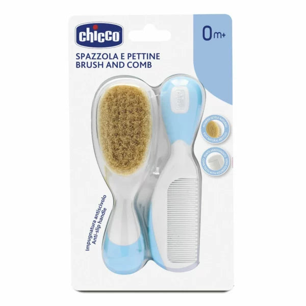 Расческа и щетка Chicco нейлоновая с рождения 0м+