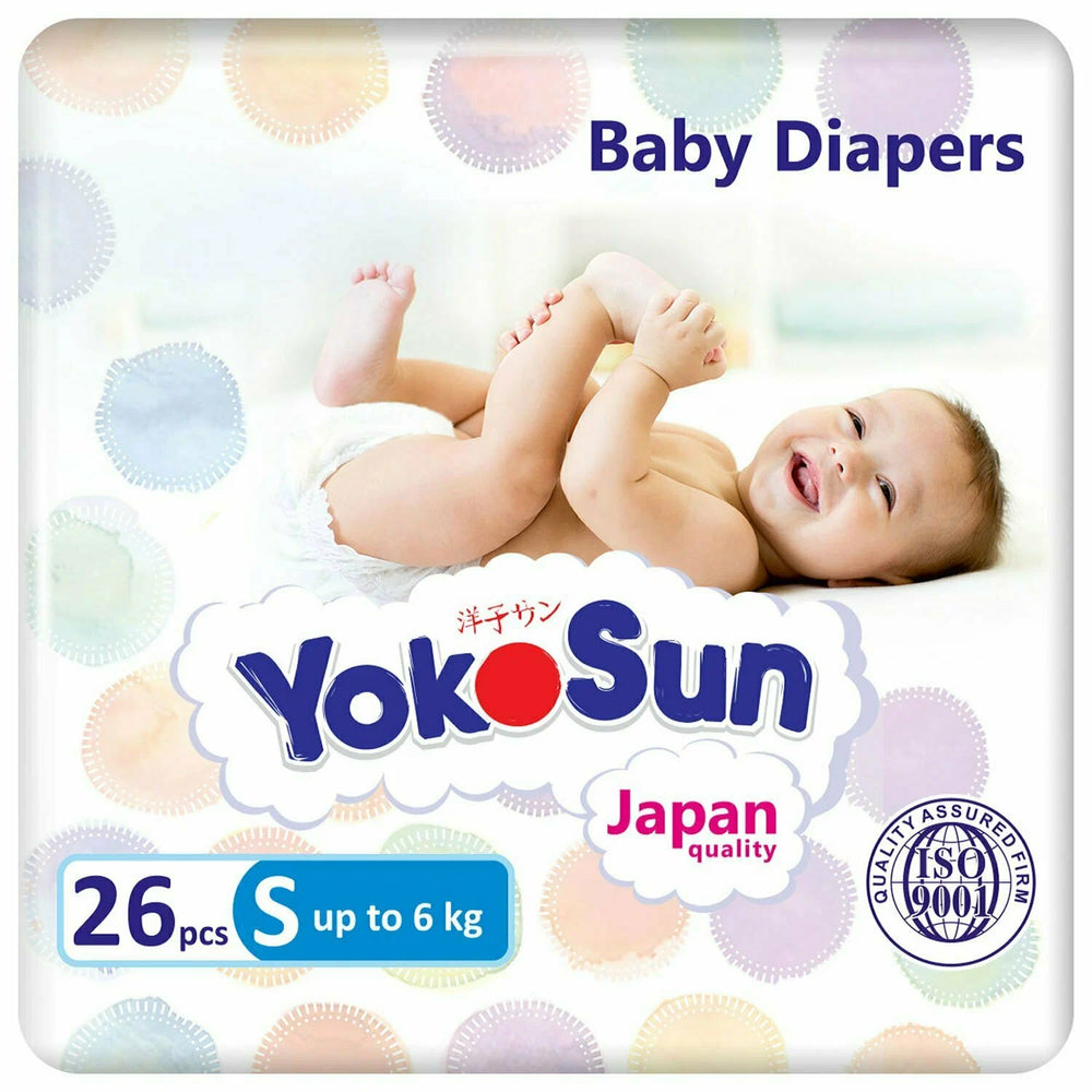 Подгузники YokoSun Comfort S mini 26 шт (4-8 кг) мягкие дышащие
