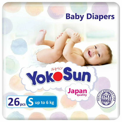Подгузники YokoSun Comfort S mini 26 шт (4-8 кг) мягкие дышащие
