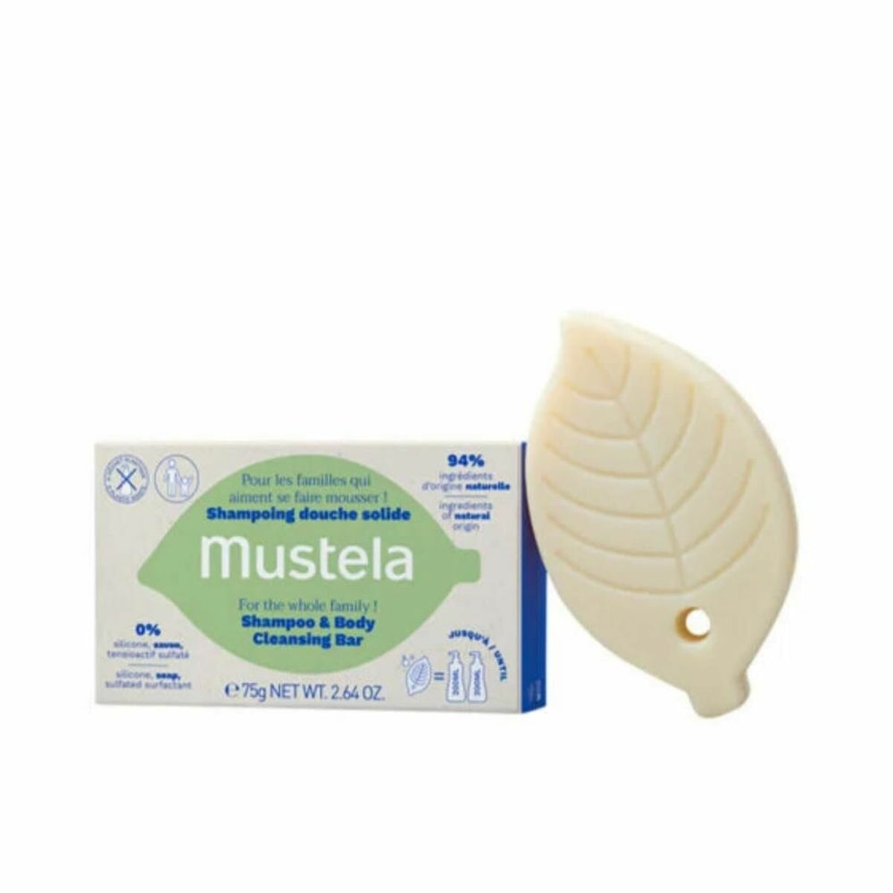 Mustela твёрдый шампунь для волос и тела 75 г, без мыла