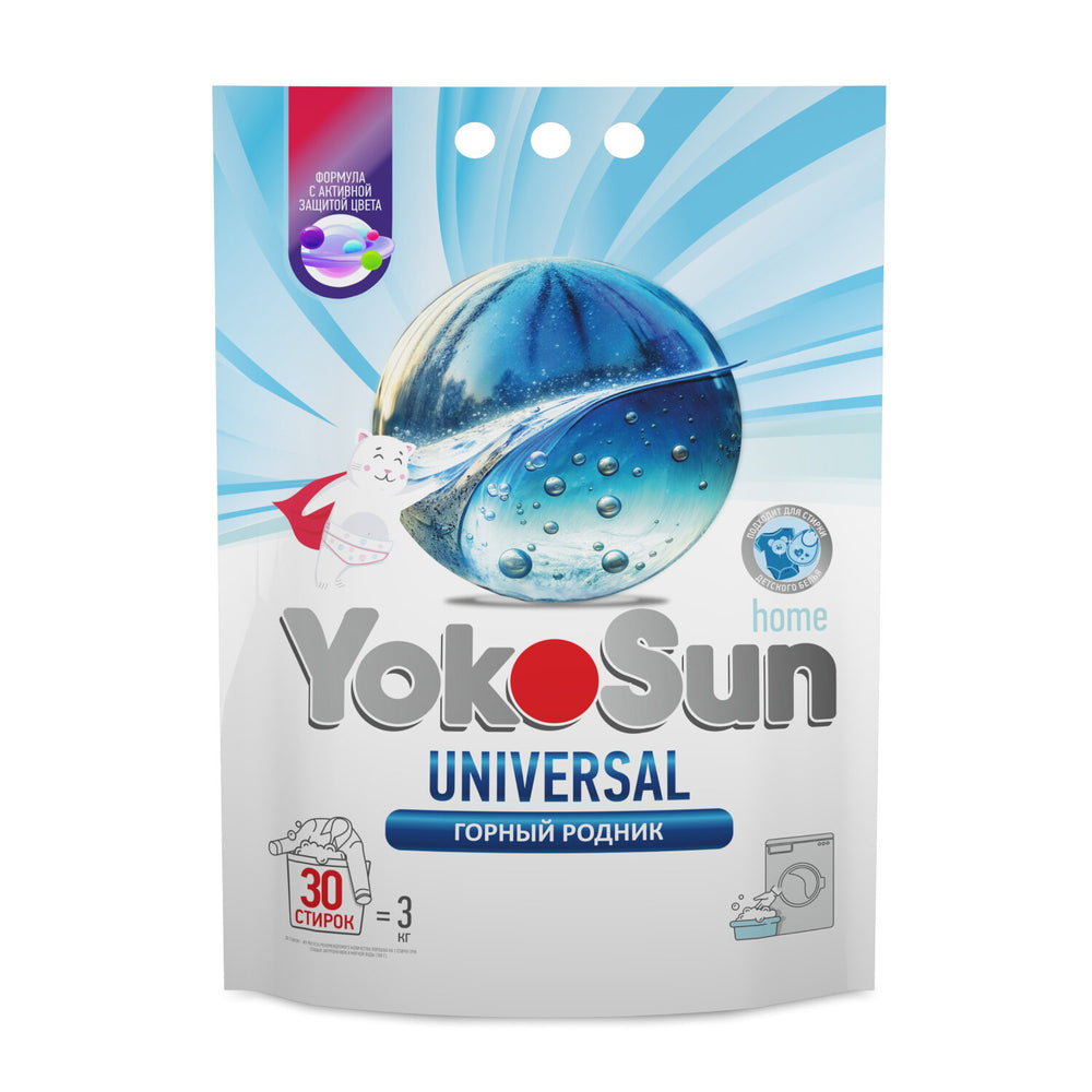 Стиральный порошок YokoSun универсальный, 3 и 6 кг