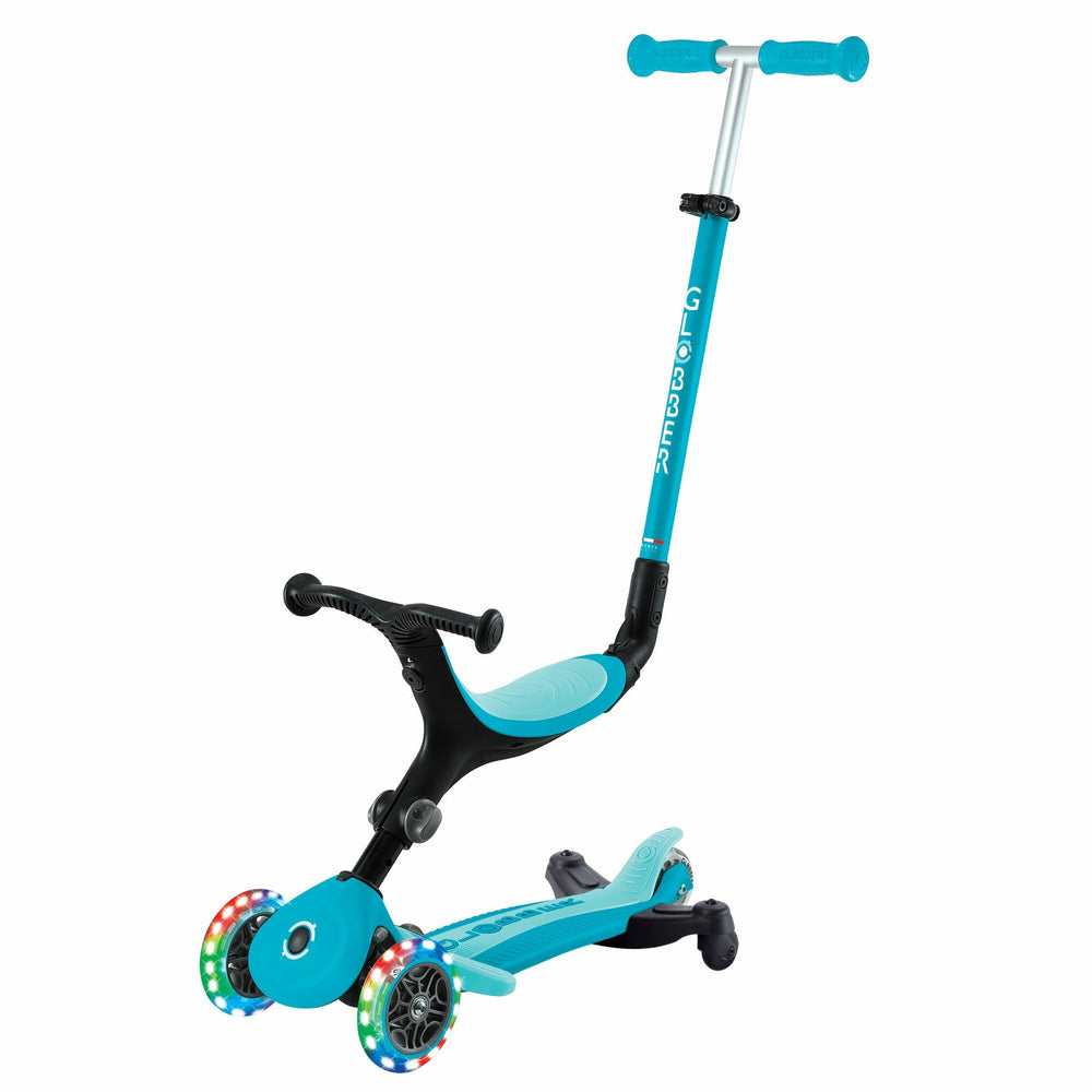 Самокат Globber Go Up Active Ecolohic Lights Blue Berry трехколесный
