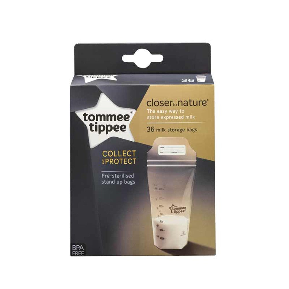 Tommee Tippee пакетики для молока 36 шт без BPA с двойной застёжкой