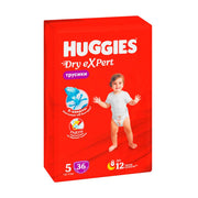 Taglik-trusiklar Huggies Dry Expert, 5-o'lcham (12-17 kg), Jumbo 36×2