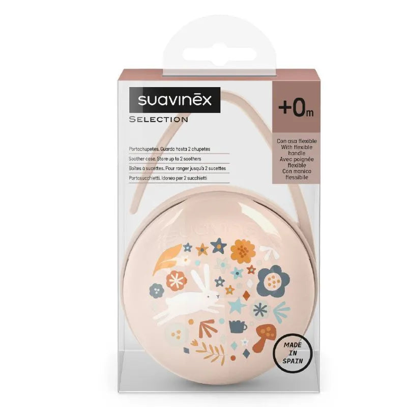 Футляр для пустышки Suavinex Wonderland розовый компактный