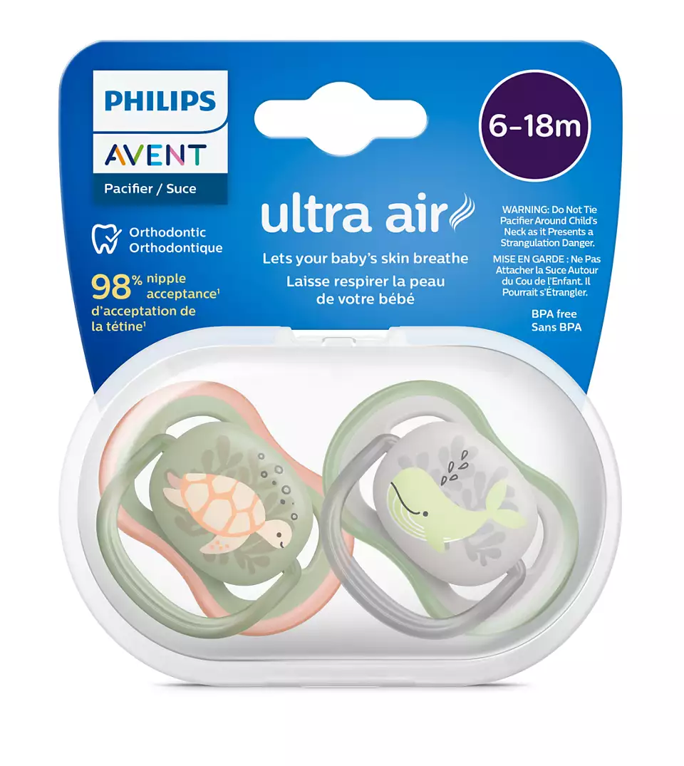 Соска-пустышка Philips Avent Ultra Air ортодонтическая 6-18 месяцев
