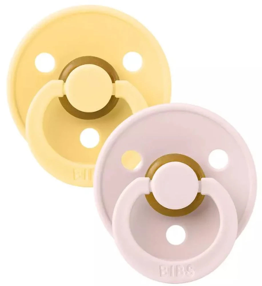 BIBS Colour lateks so'rg'ich, 2-o'lcham (6-18 oy), 2 dona, Pale Butter/Petal