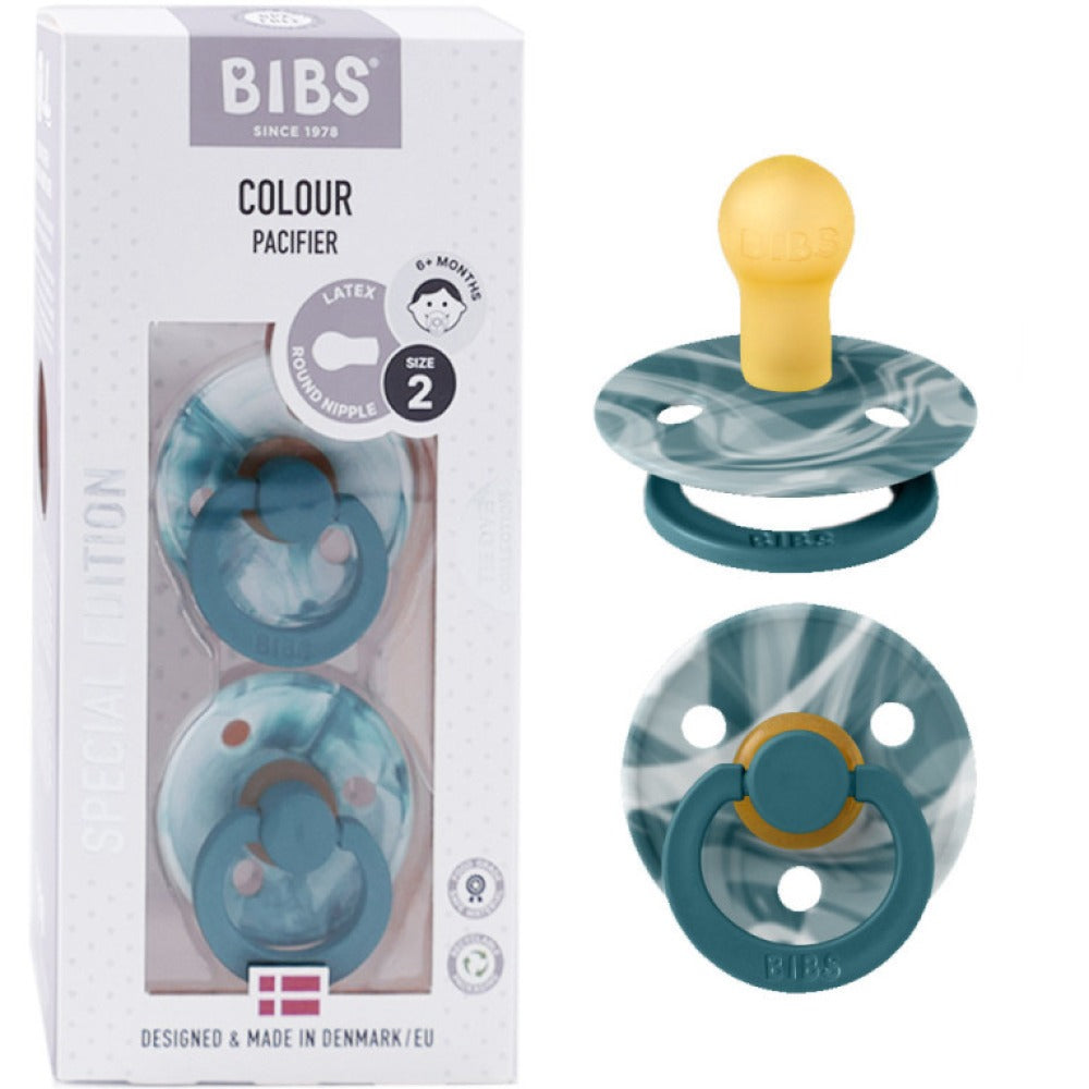 Пустышка BIBS латексная размер 1 Ocean Blue/White 0-6 месяцев