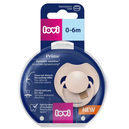 34/404 LOVI Prime Dinamik silikon so'rg'ich 0-6oy 1 dona Nude/LOVI Prime Silicone Dynamic Soother 0-6m 1 pc Nude