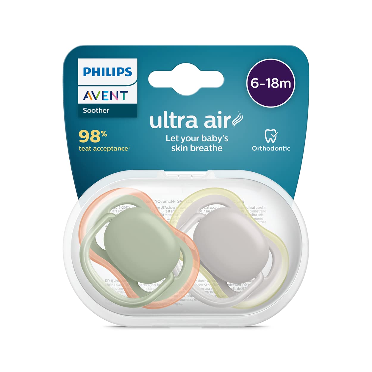 Пустышка Philips Avent Ultra-Air 6-18 месяцев 2 шт