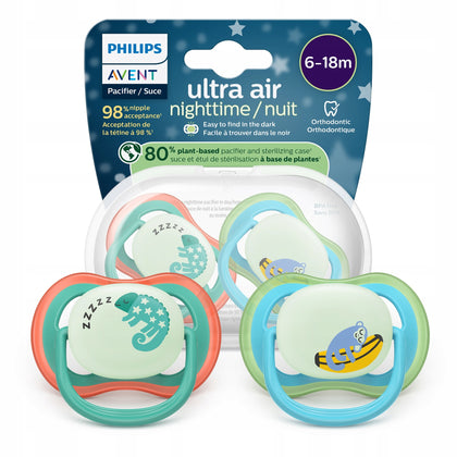 Пустышка Philips Avent Ultra Air Nighttime 6-18 месяцев