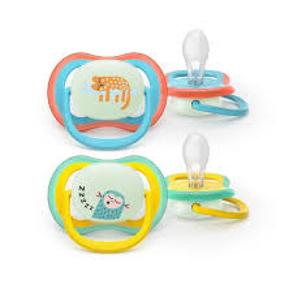 Пустышка Philips Avent Ultra Air Nighttime ортодонтическая 18+ месяцев