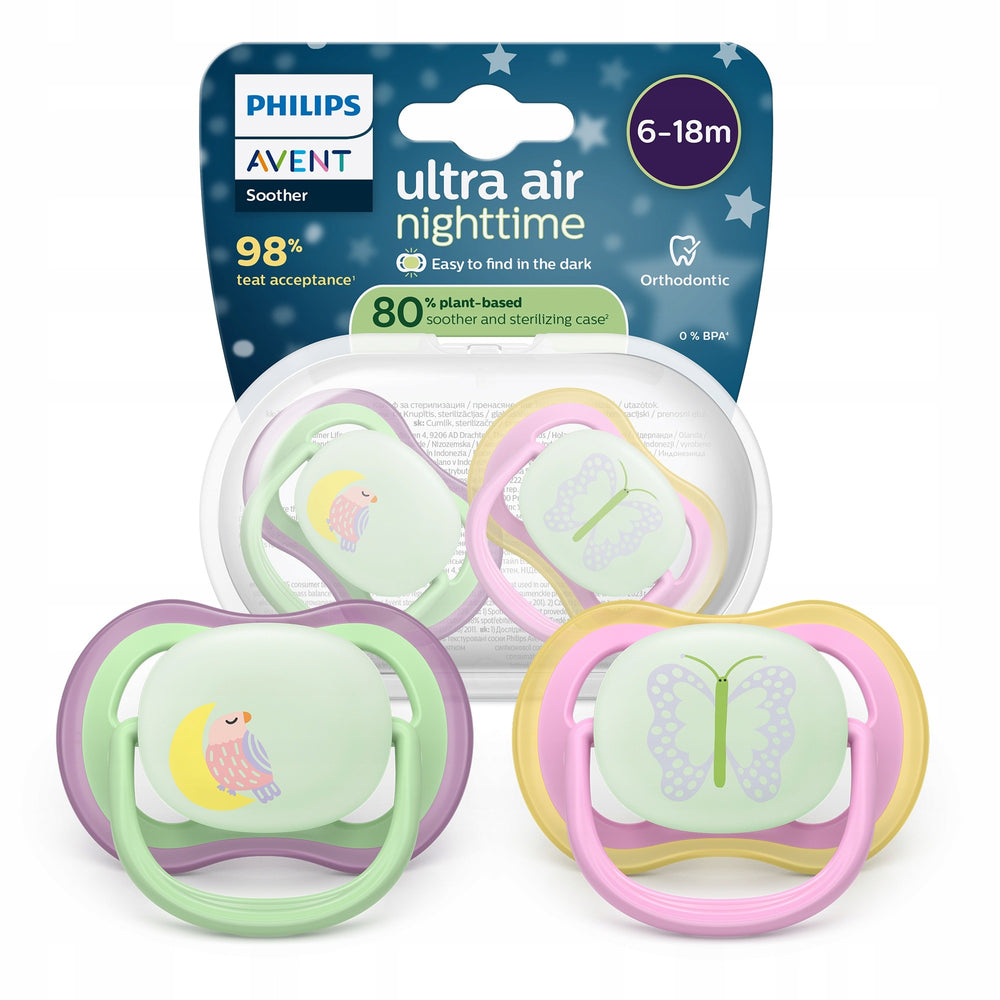 Philips Avent Ultra Air Nighttime пустышка ортодонтическая 6-18 месяцев