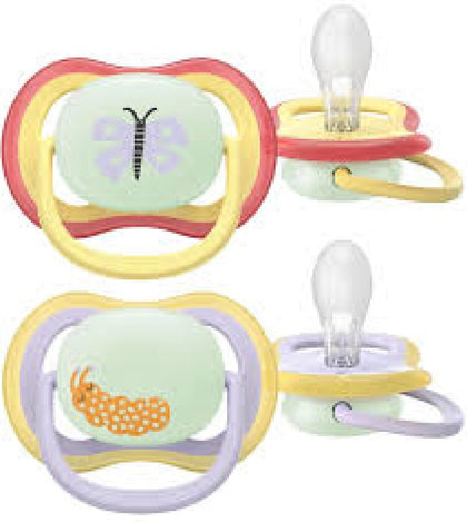 Пустышка Philips Avent Ultra Air Night силиконовая 0-6 месяцев