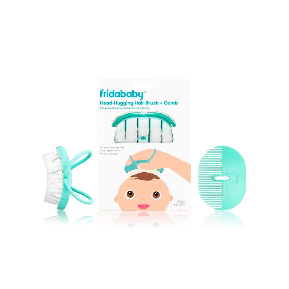 Щётка Frida Baby 2 в 1 силиконовая для младенцев мягкая массаж