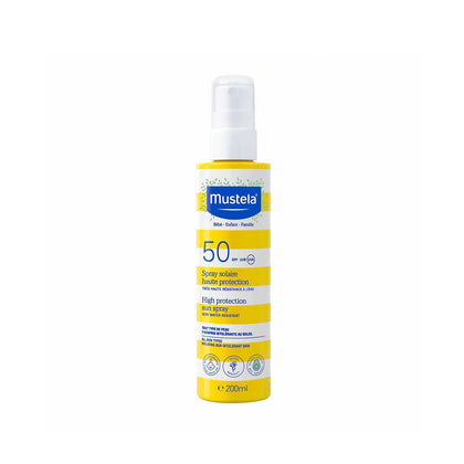 Mustela Bebe солнцезащитный спрей SPF50 водостойкий 200 мл