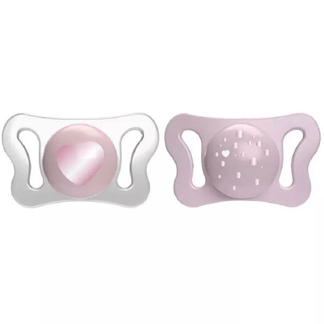 Пустышка Chicco Physio Forma Micro силиконовая для девочек 0-2 месяца 2 шт