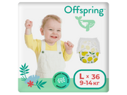 Трусики-подгузники Offspring L 9-14 кг 36 шт Лимоны